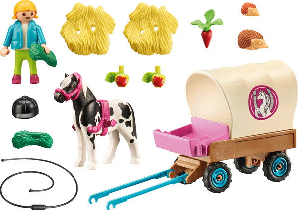 Playmobil 70998 Carriage with Child and Pony Wagon Building Kit