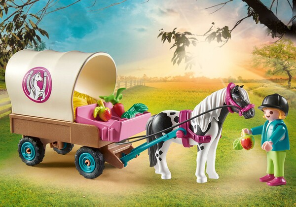 Playmobil 70998 Carriage with Child and Pony Wagon Building Kit