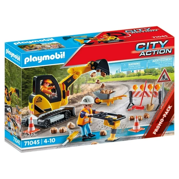 Playmobil 71045 Road Construction Zone City Action Promo Pack