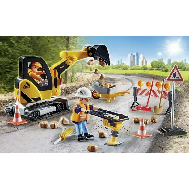 Playmobil 71045 Road Construction Zone City Action Promo Pack
