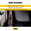 HUSKY 58476 Mud Guards Front Rear Flaps for 17-25 FORD F250 F350 w/FENDER FLARES