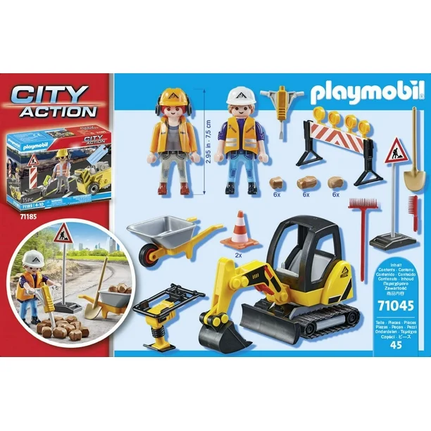 Playmobil 71045 Road Construction Zone City Action Promo Pack