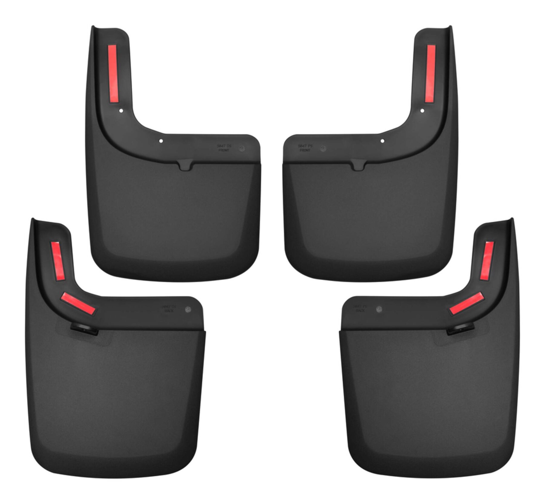 HUSKY 58476 Mud Guards Front Rear Flaps for 17-25 FORD F250 F350 w/FENDER FLARES