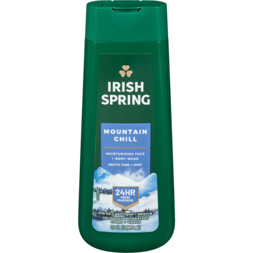 Irish Spring Shower Gel Mountain Chill Artic Pine & Mint Face + Body Wash 591ml/20oz
