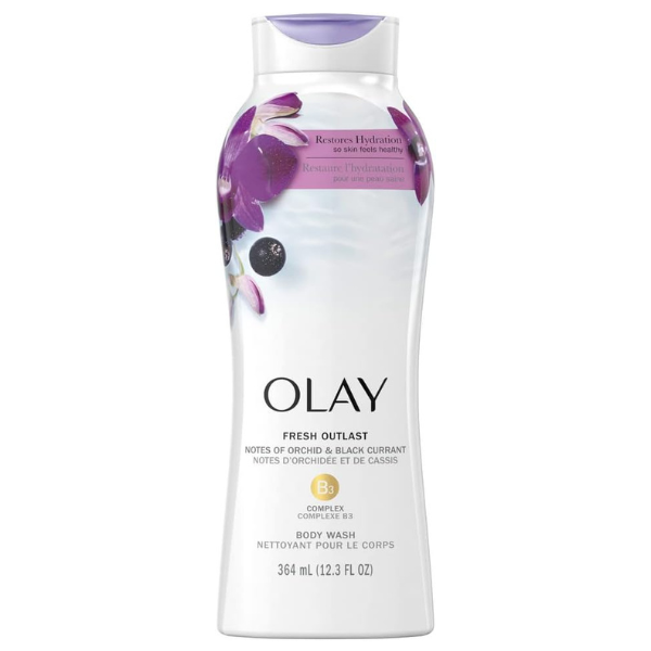 Olay Fresh Outlast Body Wash with Vitamin B3 Complex, Orchid & Black Currant, 364ml/12.3oz