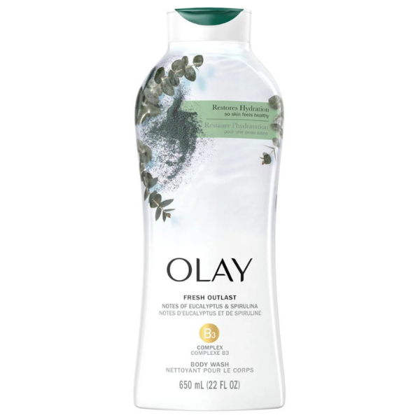 Untitled (600 x 600 px) Olay Fresh Outlast Paraben-Free Body Wash with Eucalyptus and Spirulina 650ml/22oz