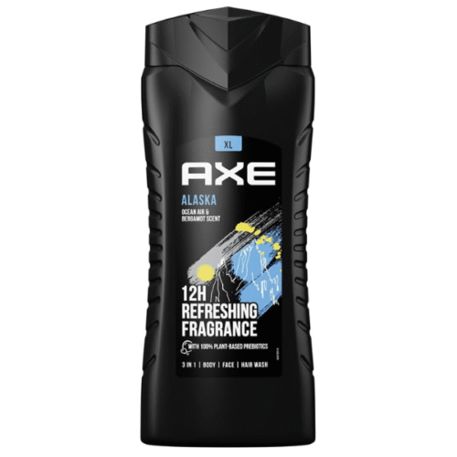 Axe Alaska 3In1 Shower Gel with Ocean Air & Bergamot Scent for Hair, Face and Body wash