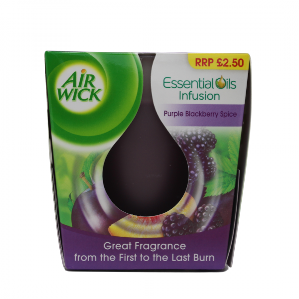 AIRWICK CANDLE 105G BLACK BERRY SPICE