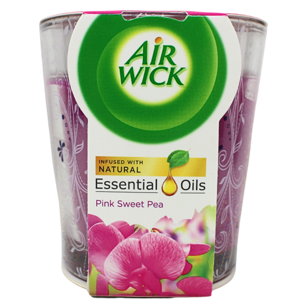 5011417564905_large Airwick Pink Sweet Pea Candle with Natural Essential Oils 105G