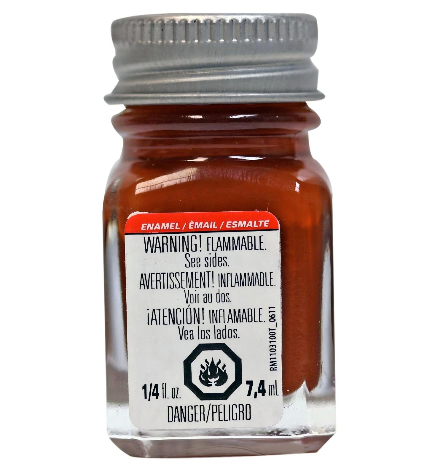 1185 Testors Flat Rust TES1185 Enamel Paint 1/4 Oz