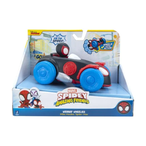 191726398608_4 Disney Junior Marvel Spidey and His Amazing Friends Webbed Wheelie Vehicle - Miles Morales