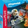 Playmobil 9093 Firefighter with Burning Tree Building Set