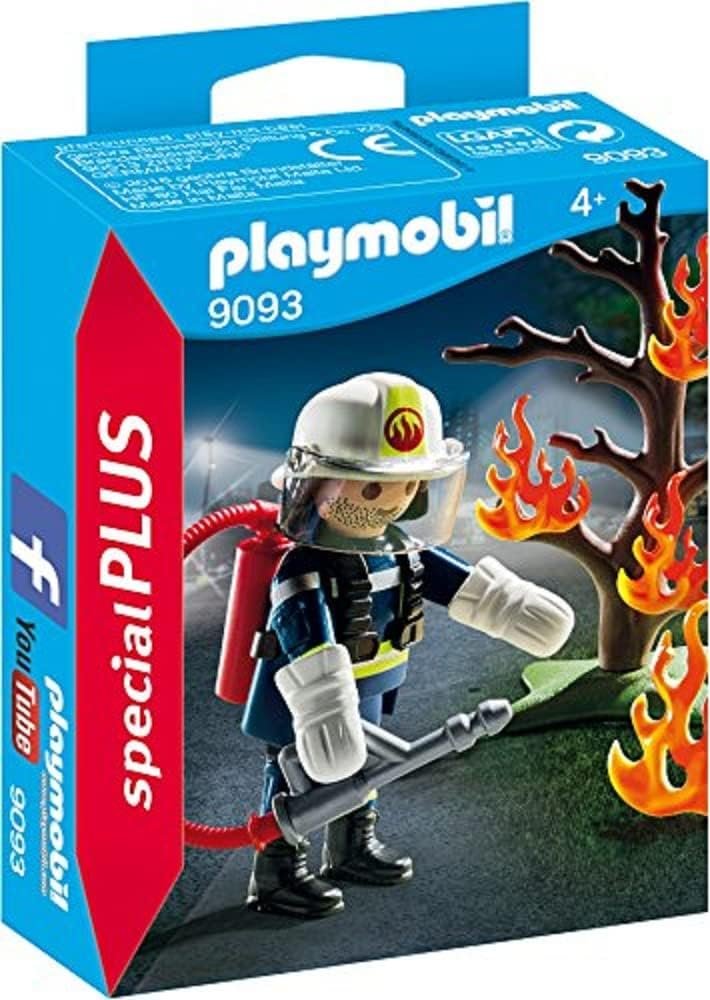 Playmobil 9093 Firefighter with Burning Tree Building Set