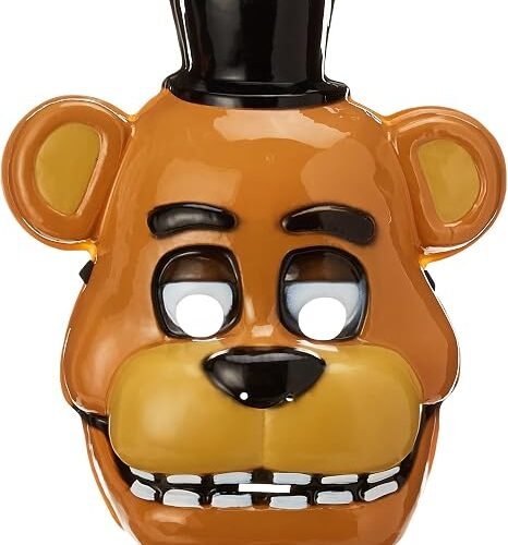 61mMt6sq6nL._AC_SX466_ Five Nights At Freddy's: Freddy Fazbear Half Mask for Adults by Rubies, Men's No Size