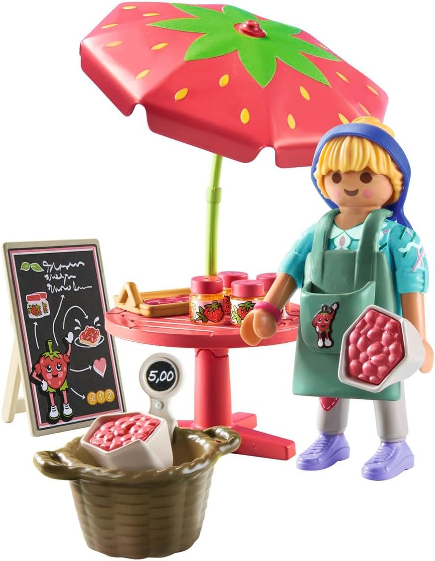61z-oMtD7dL._AC_SL1350_ Playmobil Homemade Strawberry Jam Stall 71445