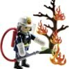 Playmobil 9093 Firefighter with Burning Tree Building Set