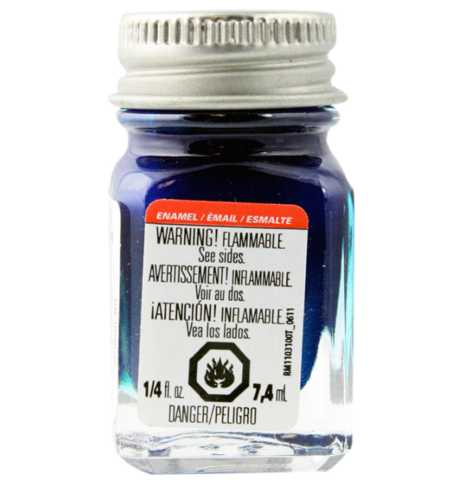Testors Blue Metal Flake TES1539 Enamel Paint 1/4 Oz