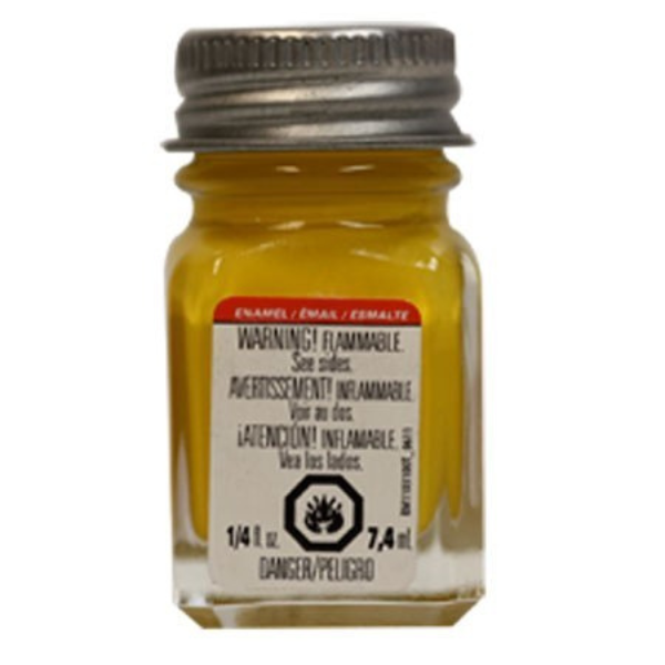 Testors Flat Yellow TES1169 Enamel Paint 1/4 Oz