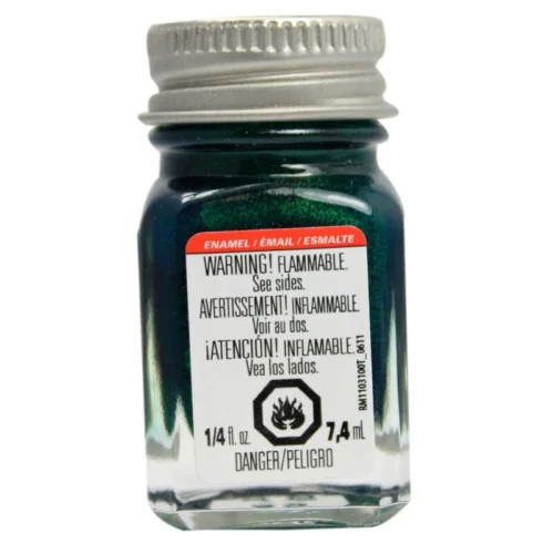 Testors Green Metal Flake TES1530 Enamel Paint 1/4 Oz