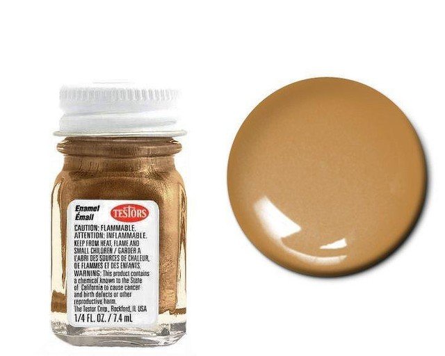 s-l640 Testors Flat Brass TES1182 Enamel Paint 1/4 Oz