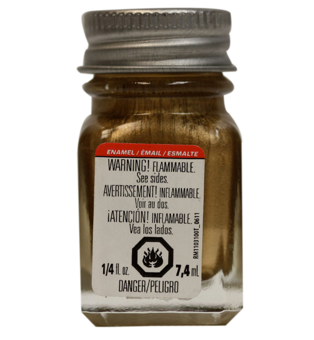 Testors Metallic Gold TES1144 Enamel Paint 1/4 Oz