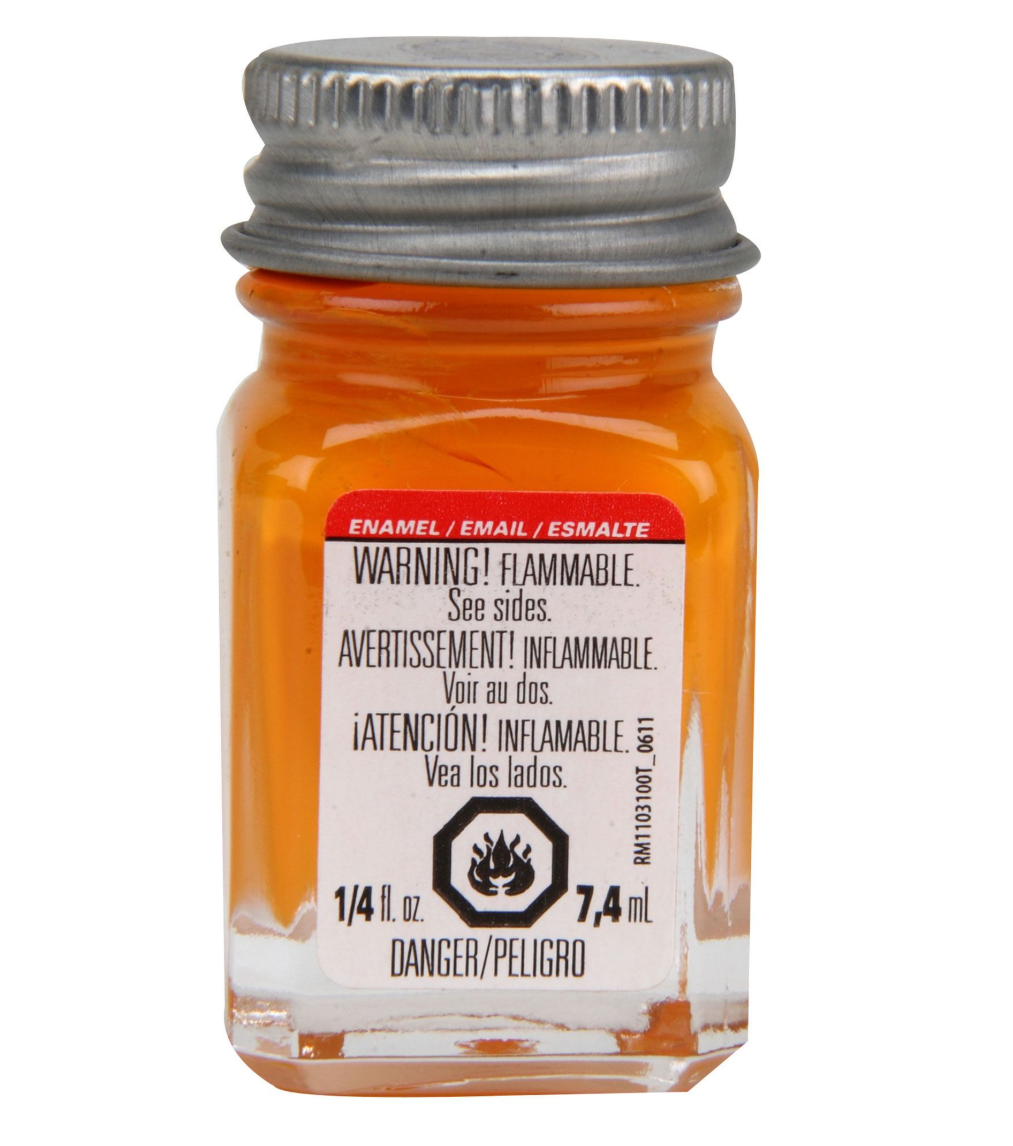 Testors Gloss Tangerine TES1126 Enamel Paint 1/4 Oz
