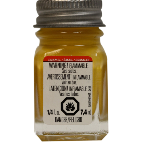 Testors Gloss Yellow TES1114 Enamel Paint 1/4 Oz