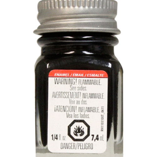Testors Semi Gloss Black TES1139 Enamel Paint 1/4 Oz