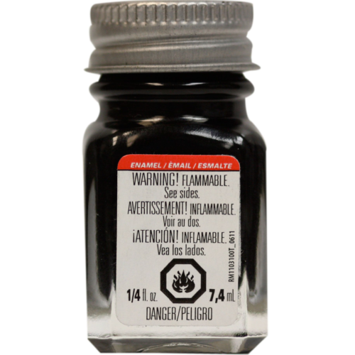 Testors Gloss Black TES1147 Enamel Paint 1/4 Oz