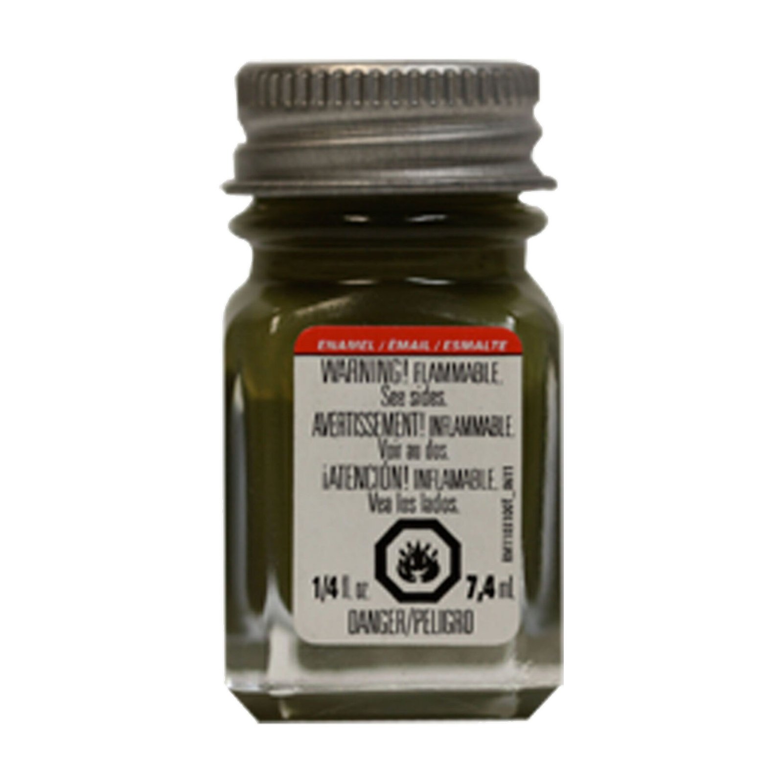 Testors Flat Olive TES1165 Enamel Paint 1/4 Oz